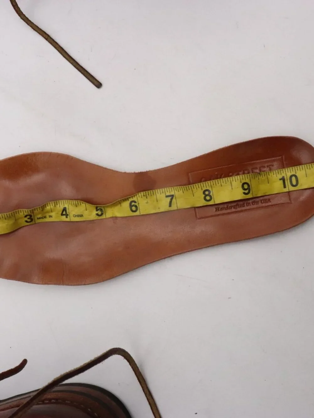 Oak Street Bootmakers Trench Boots Men's 9 Brown Leather Boots Lace Up Made USA